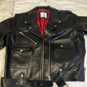 Anine bing leather jacket size large